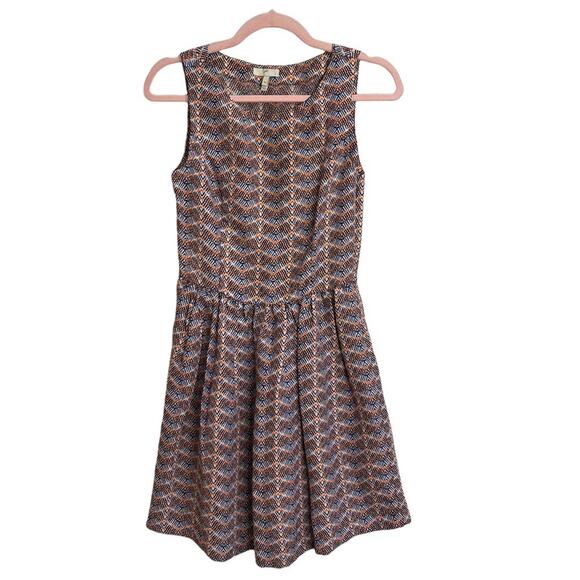 Joie Dresses & Skirts - Joie Meriel Linen and Silk Chevron Print Sleeveless Dress